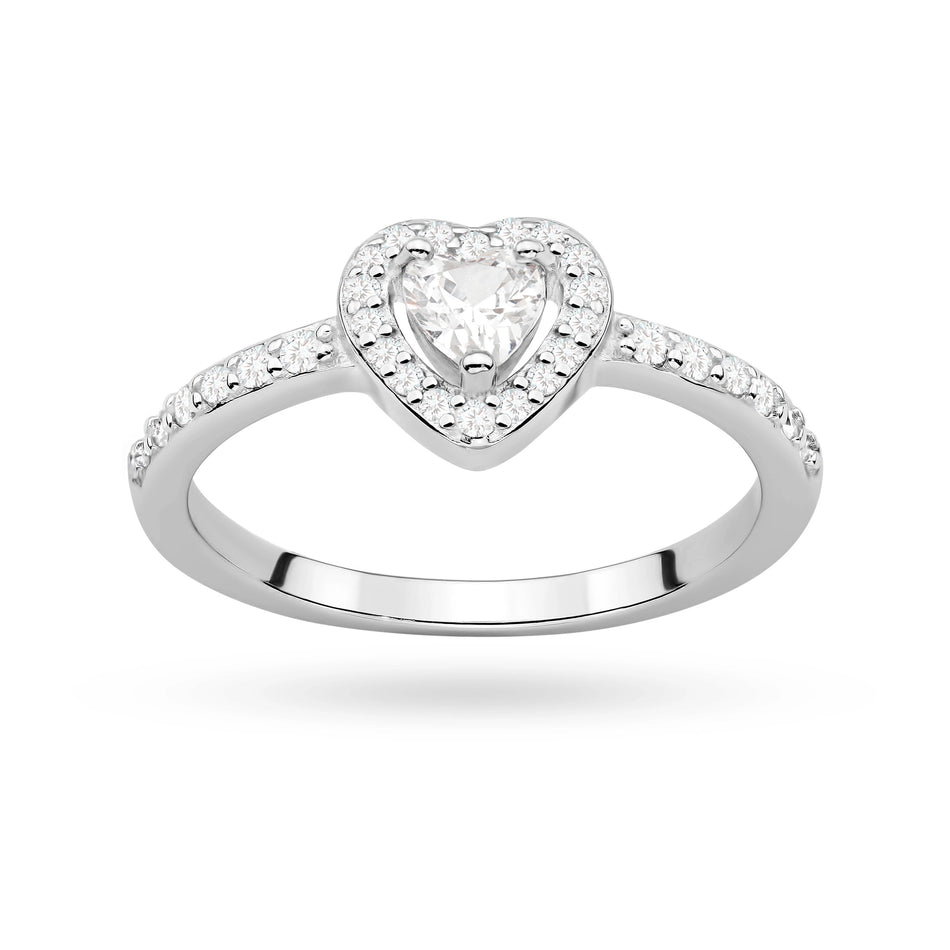 Strieborný prsteň so zirkónmi