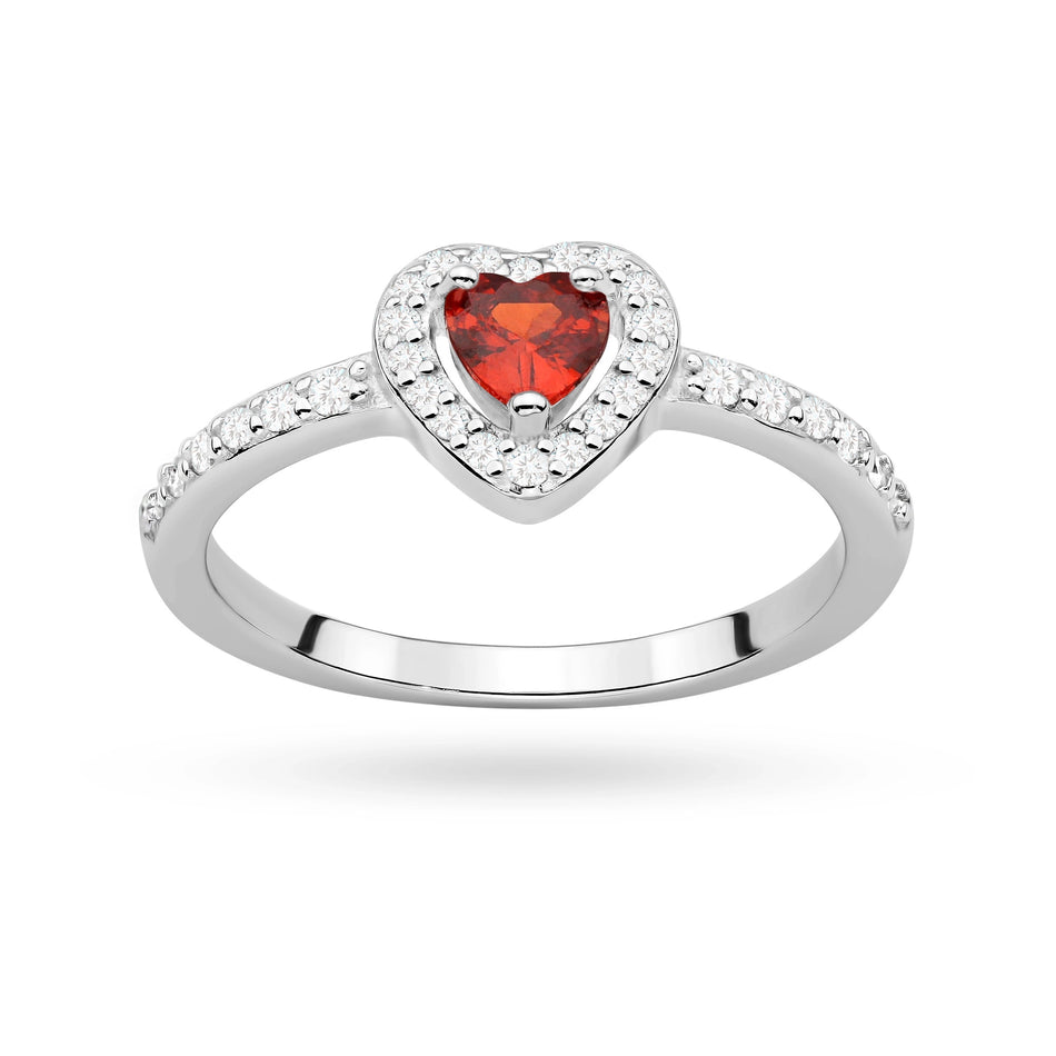 Strieborný prsteň so zirkónmi