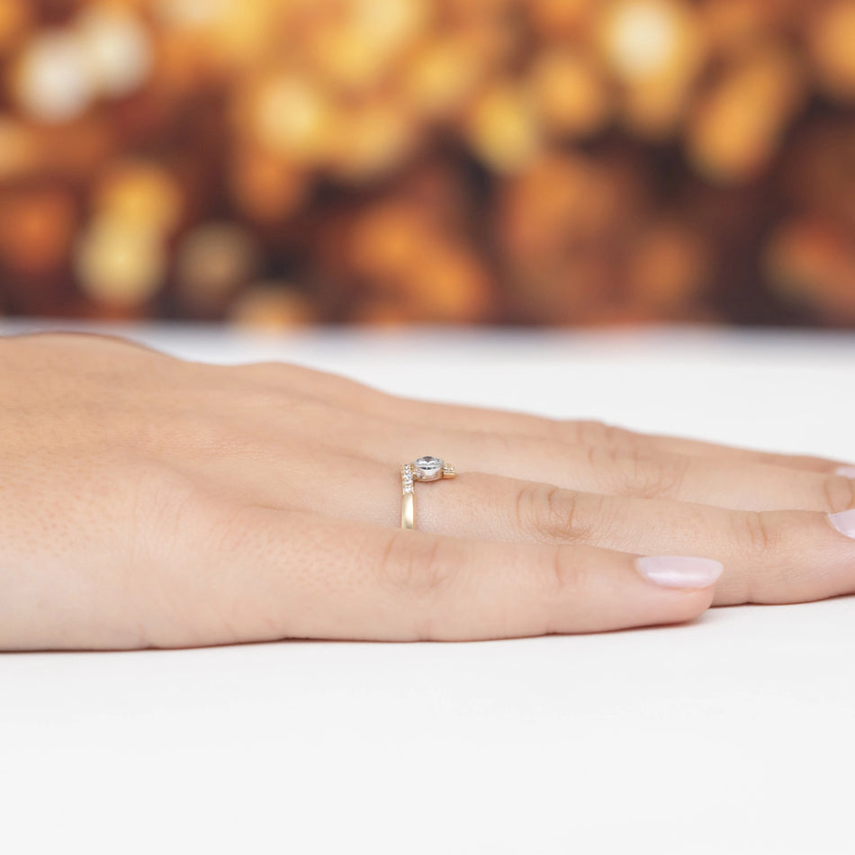 Gold Ring with Zirconia