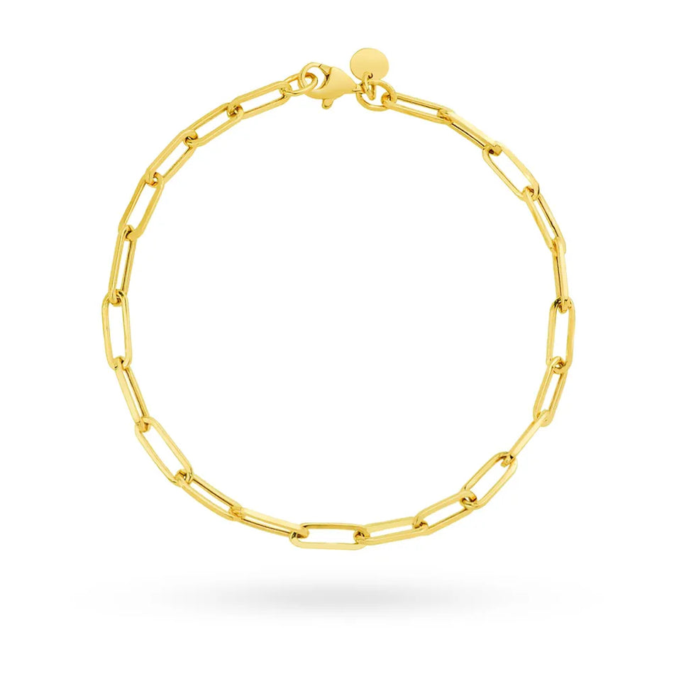 Gold Classic Bracelet with Wide Anchor Chain