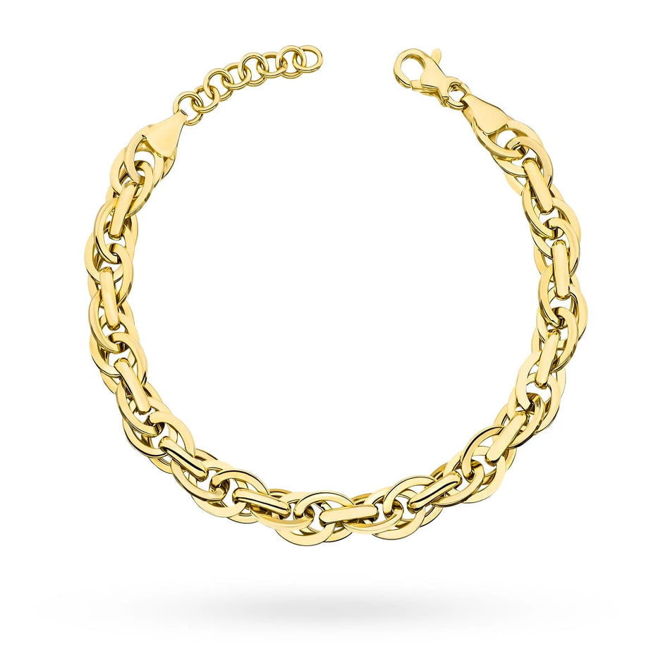 Gold Massive Bracelet with Dense Sego Weave