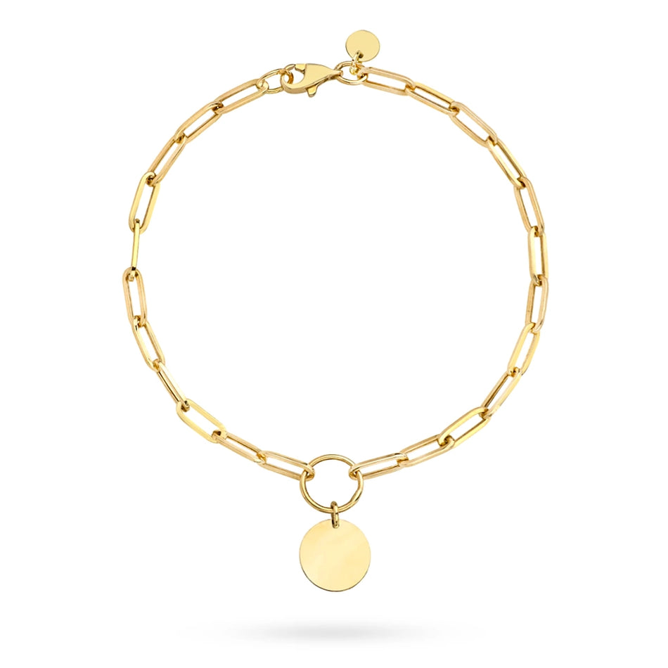 Gold Bracelet with Circle