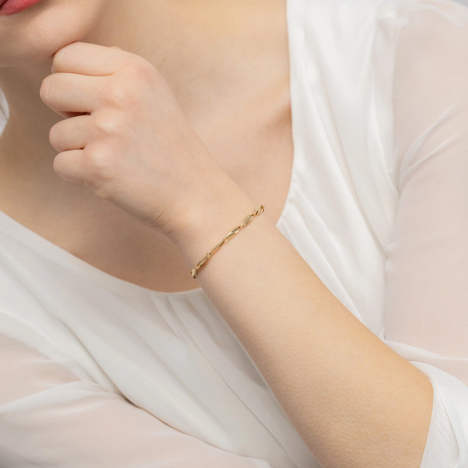 Gold Bracelet with Ellipses
