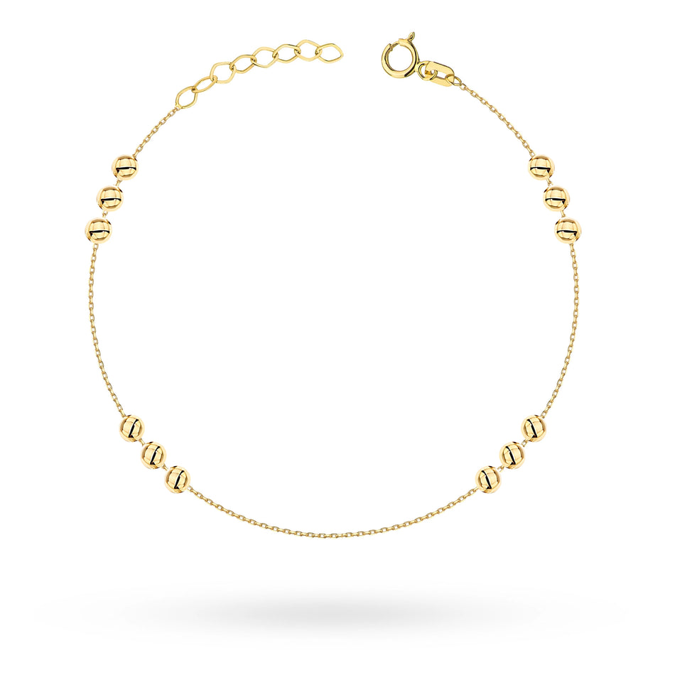 Gold Bracelet with Beads