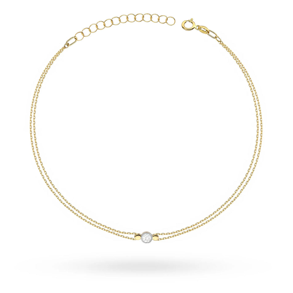 Gold Bracelet with 0.10ct Diamond