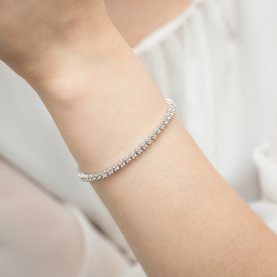 Sada zlatého tenisového náramku s diamantmi 2,16 ct