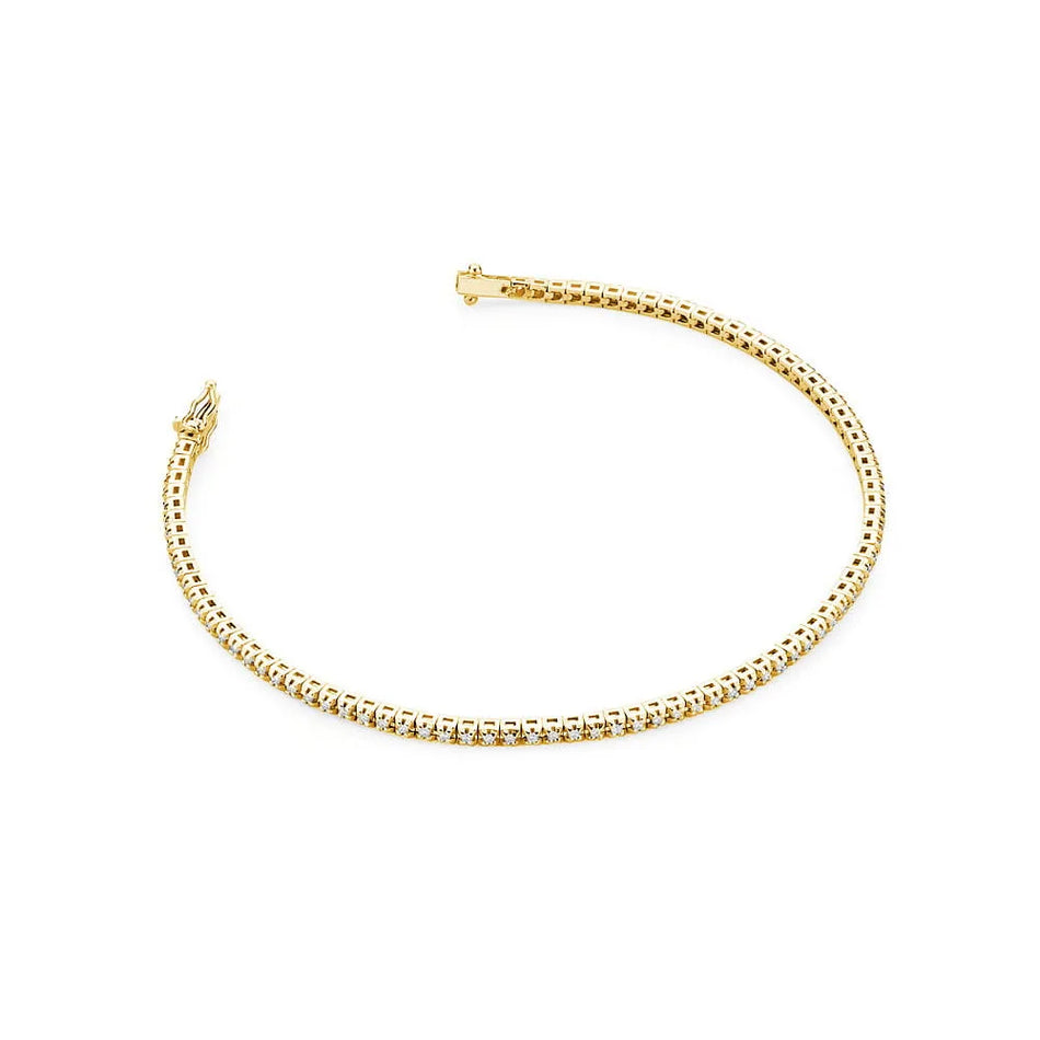 Zlatý tenisový náramok s diamantmi 0,45 ct