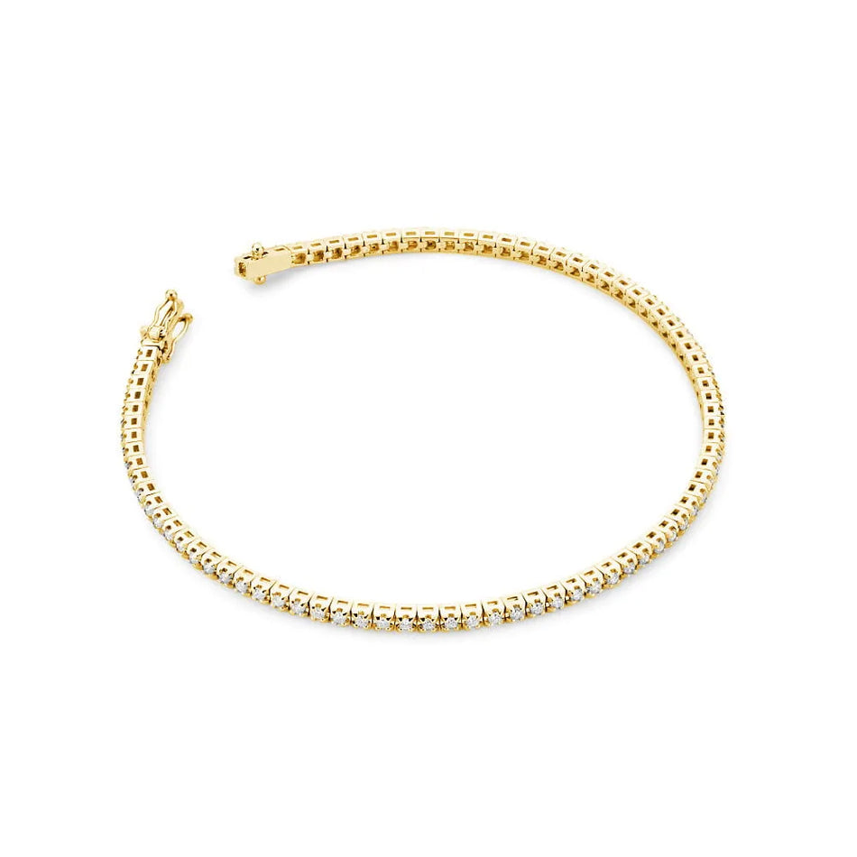 Zlatý tenisový náramok s diamantmi 1,204 ct