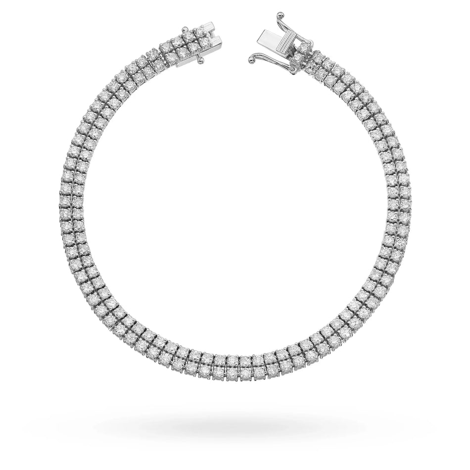 Gold Tennis Bracelet Set with 2.96ct Diamonds