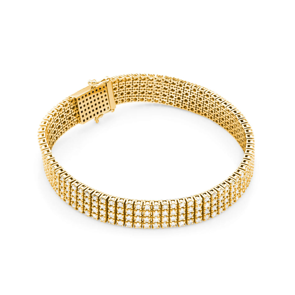 Gold Tennis Bracelet Set with 6.00ct Diamonds