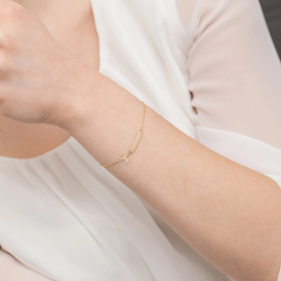 Children's Gold Bracelet with Angel