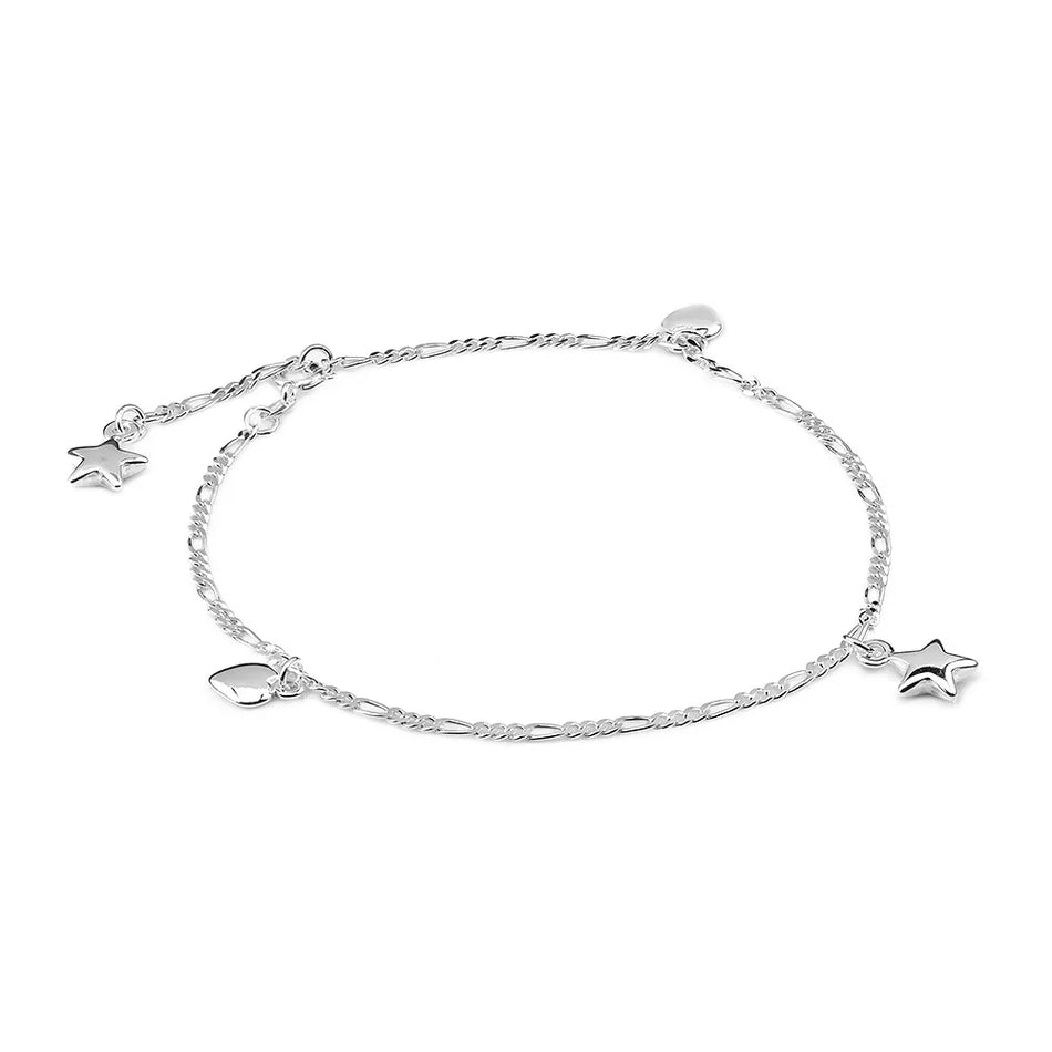 Silver Anklet Romantic