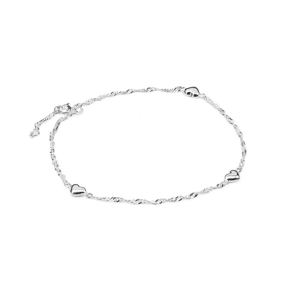 Silver Anklet Romantic