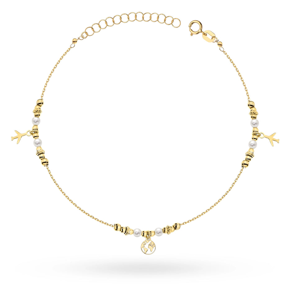 Gold-plated Silver Anklet Travel