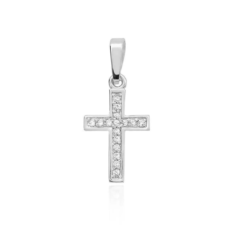 Gold Cross Pendant with Diamonds