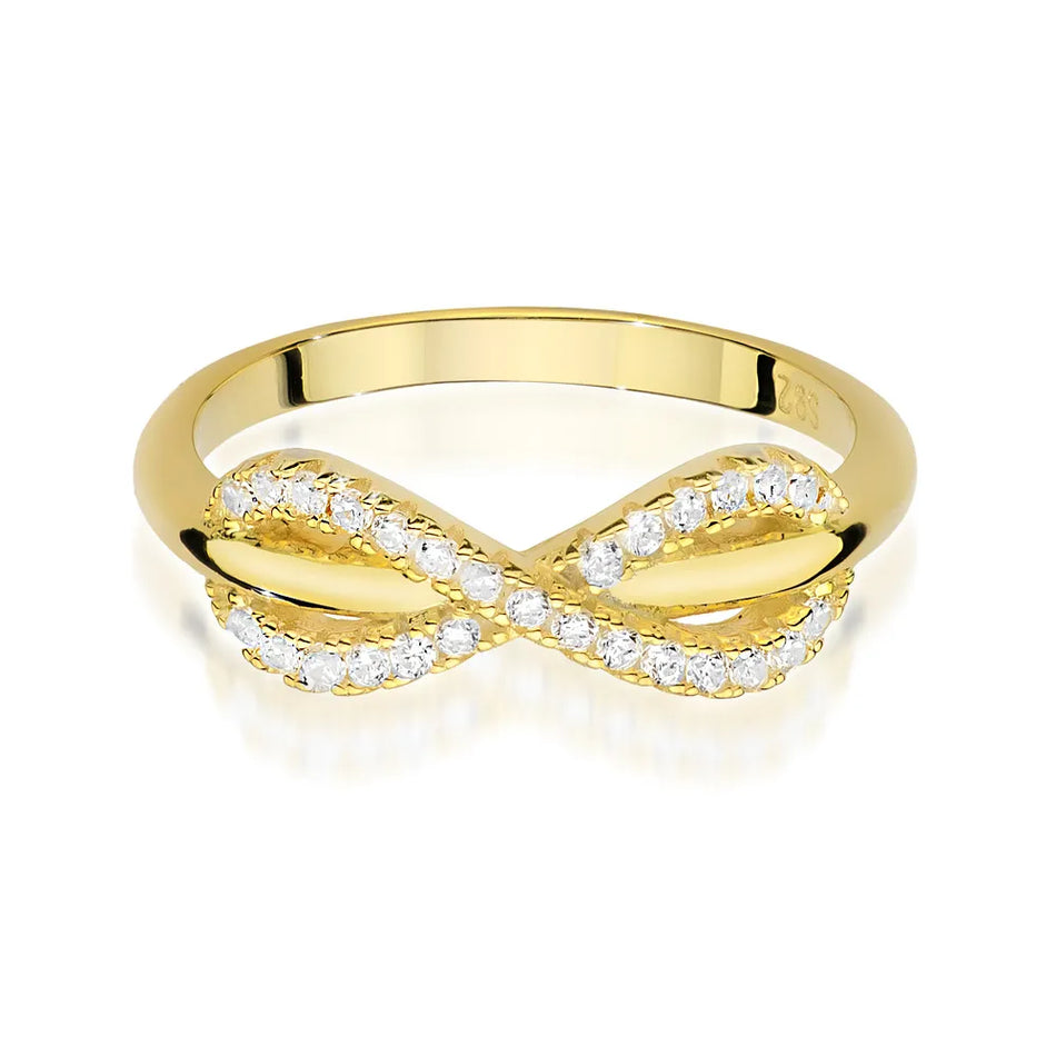 Gold-plated Silver Ring with Zirconia
