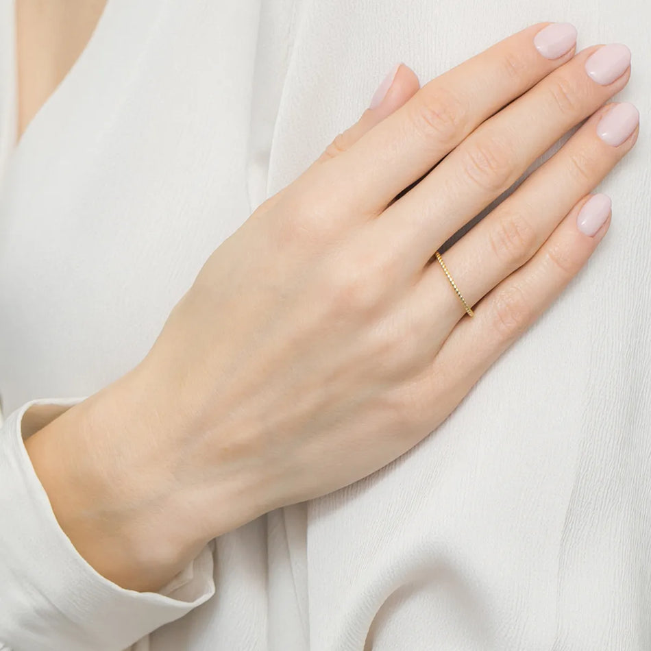 Pozlátený Strieborný pletený prsteň