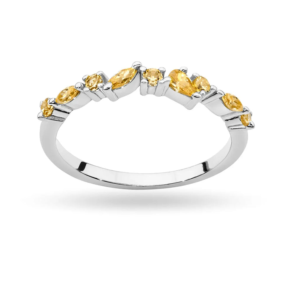 Strieborný prsteň so zirkónmi