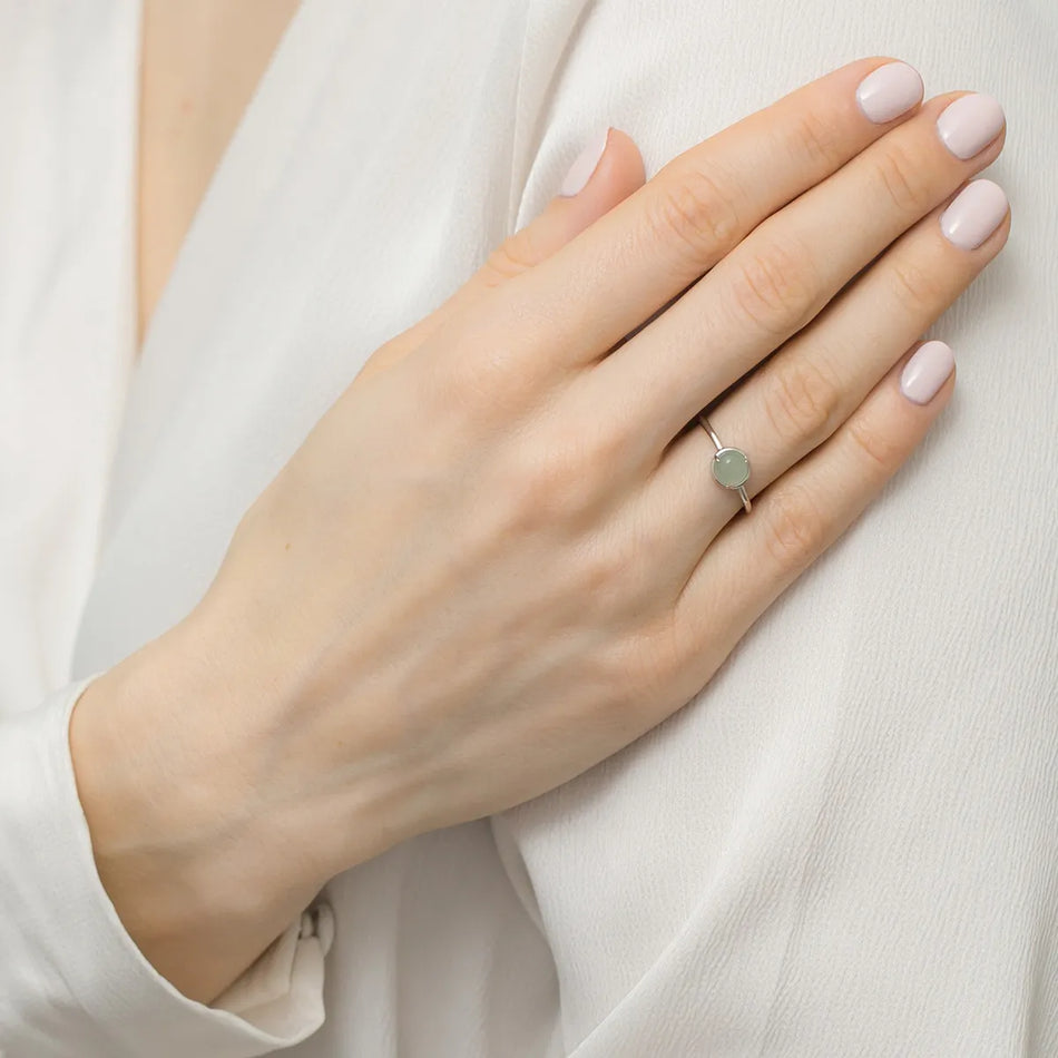 Strieborný prsteň s tyrkysovým aventurínom