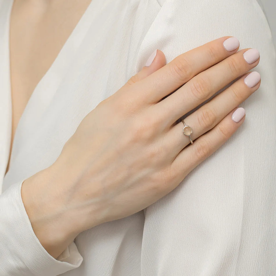 Silver Ring with Citrin