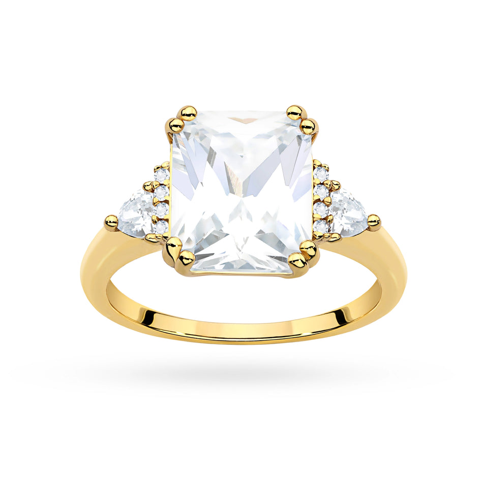 Strieborný prsteň so zirkónmi