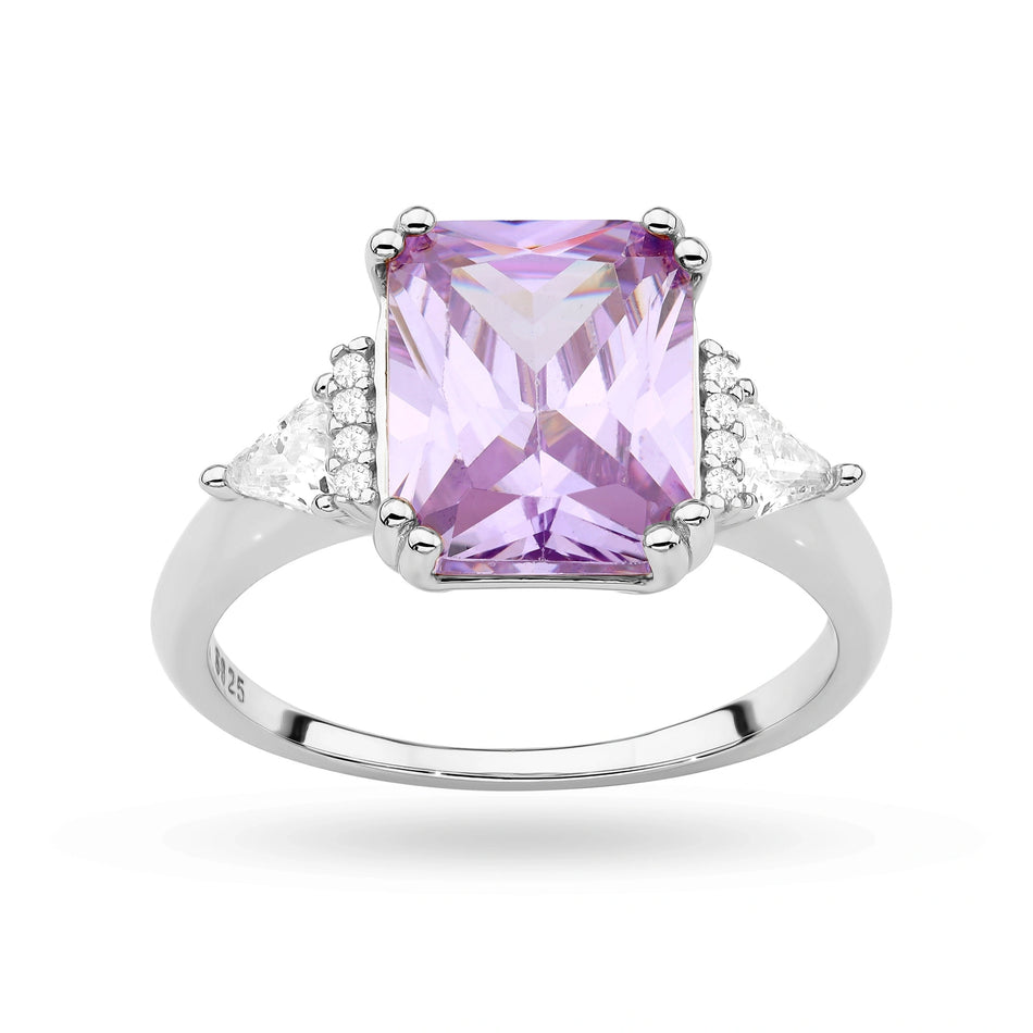 Strieborný prsteň so zirkónmi