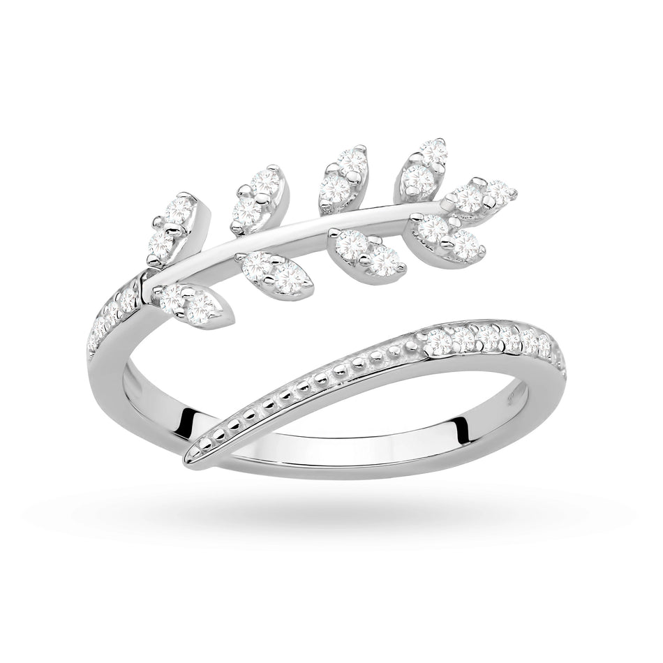 Strieborný prsteň so zirkónmi