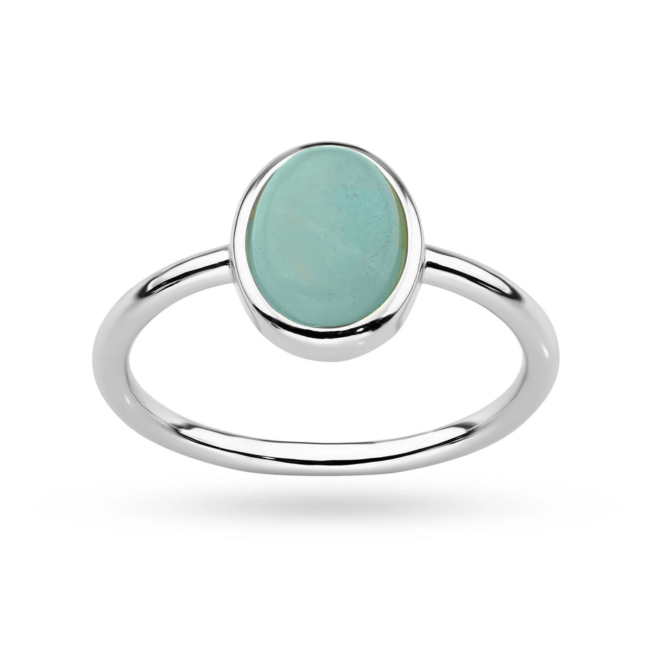 Strieborný prsteň s amazonitom