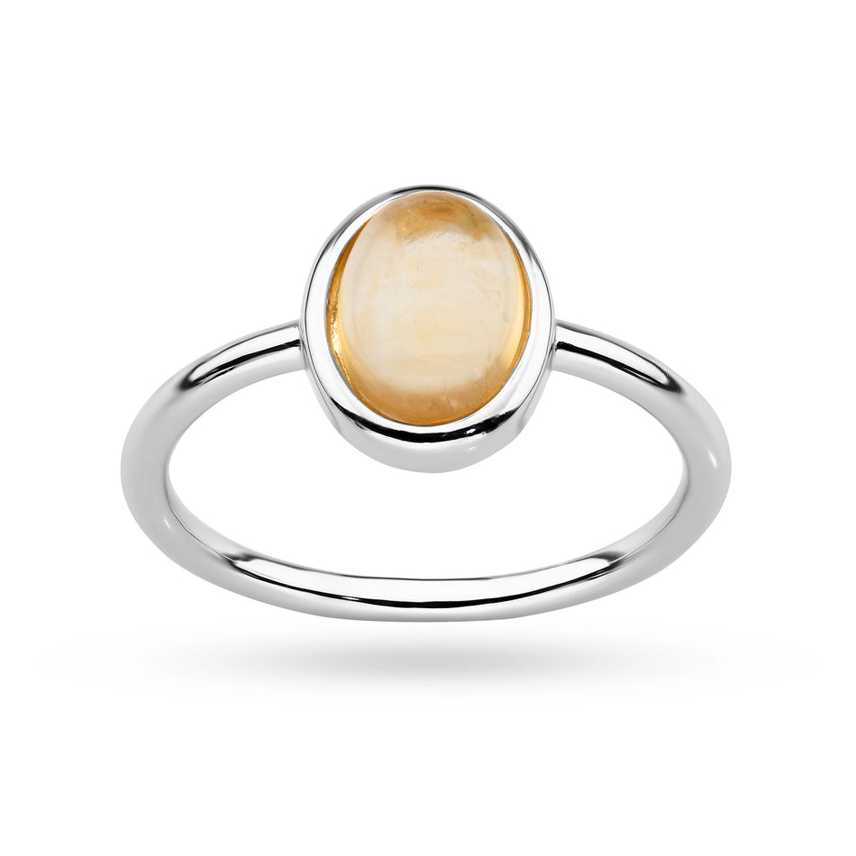 Silver Ring with Citrin