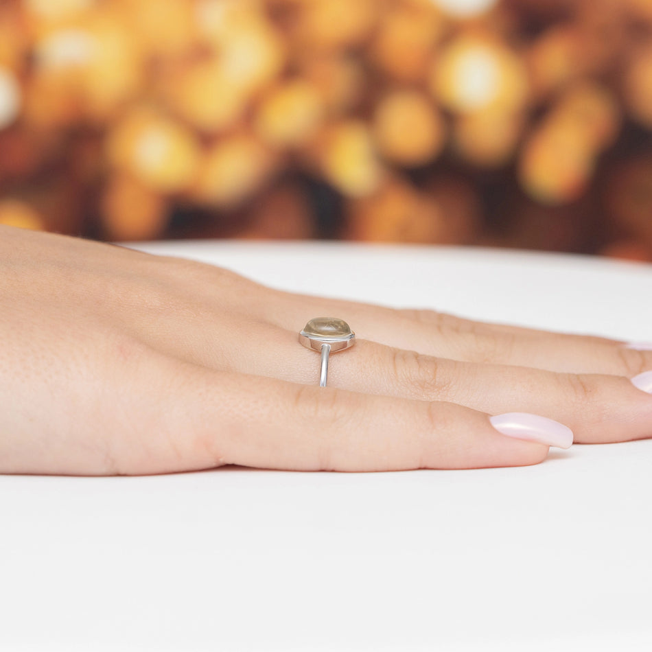 Silver Ring with Citrin