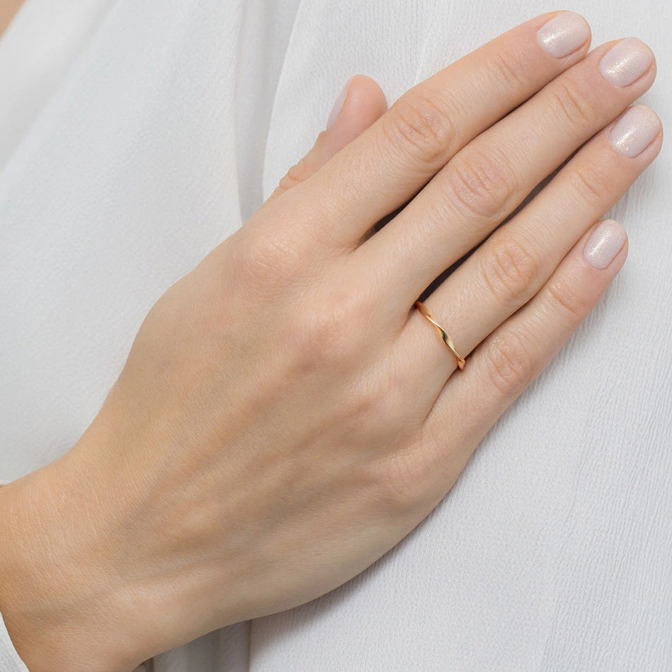 Pozlátený Strieborný pletený prsteň