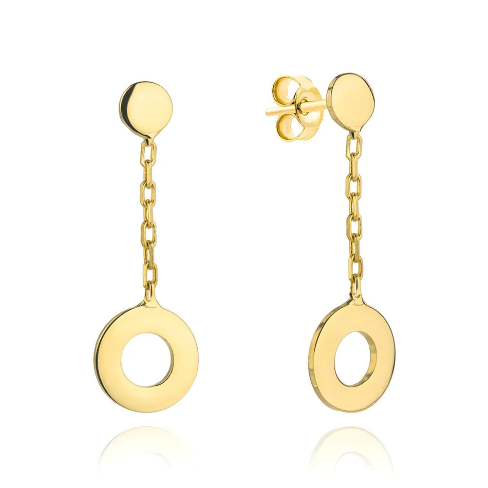 Gold Earrings Circles