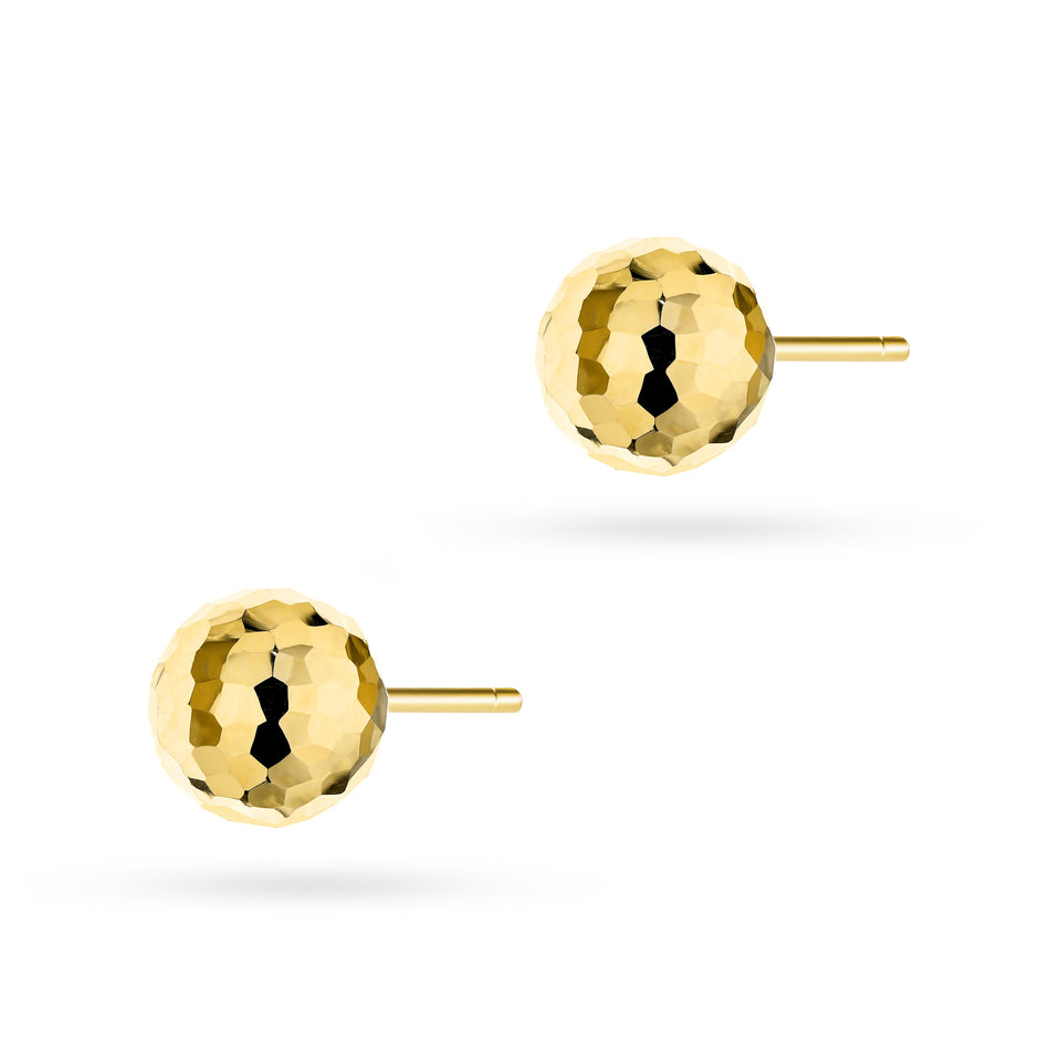 Gold Stud Earrings Beads