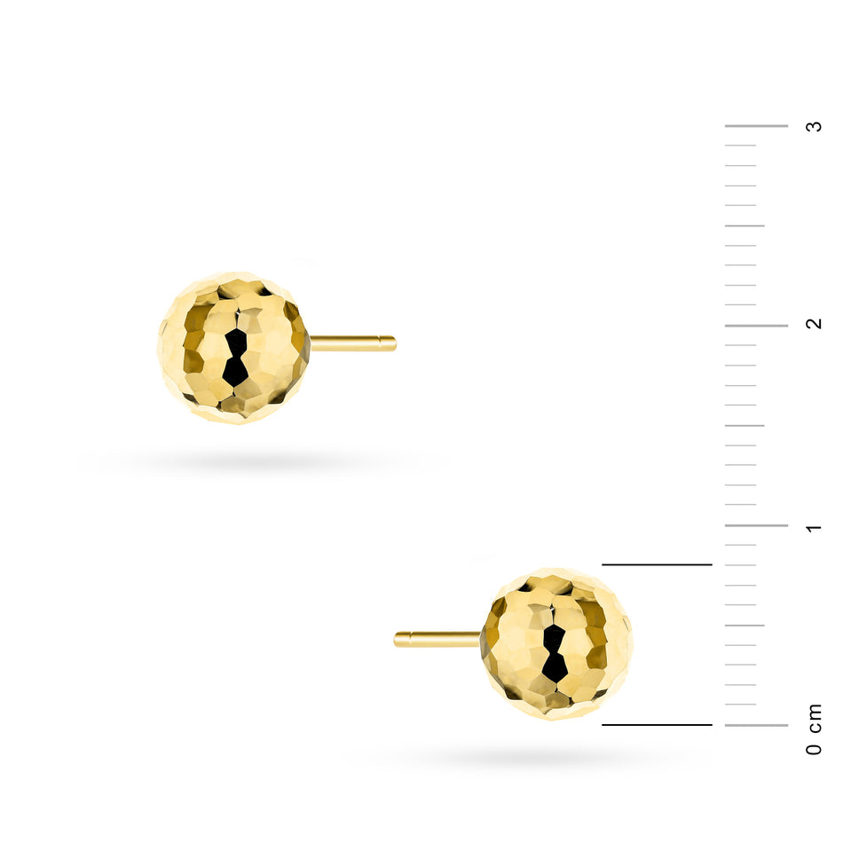 Gold Stud Earrings Beads