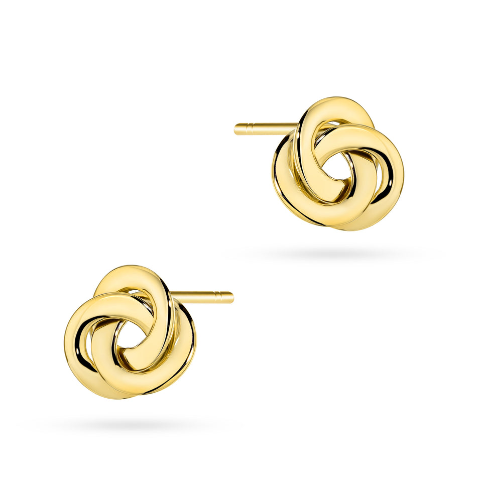 Gold Stud Earrings Circles