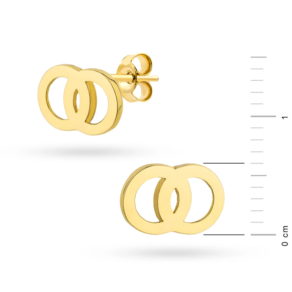 Gold Stud Earrings Circles