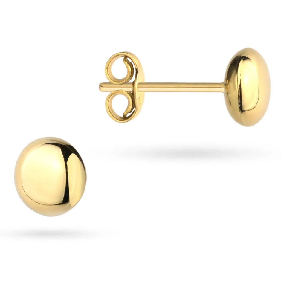 Gold Stud Earrings Beads