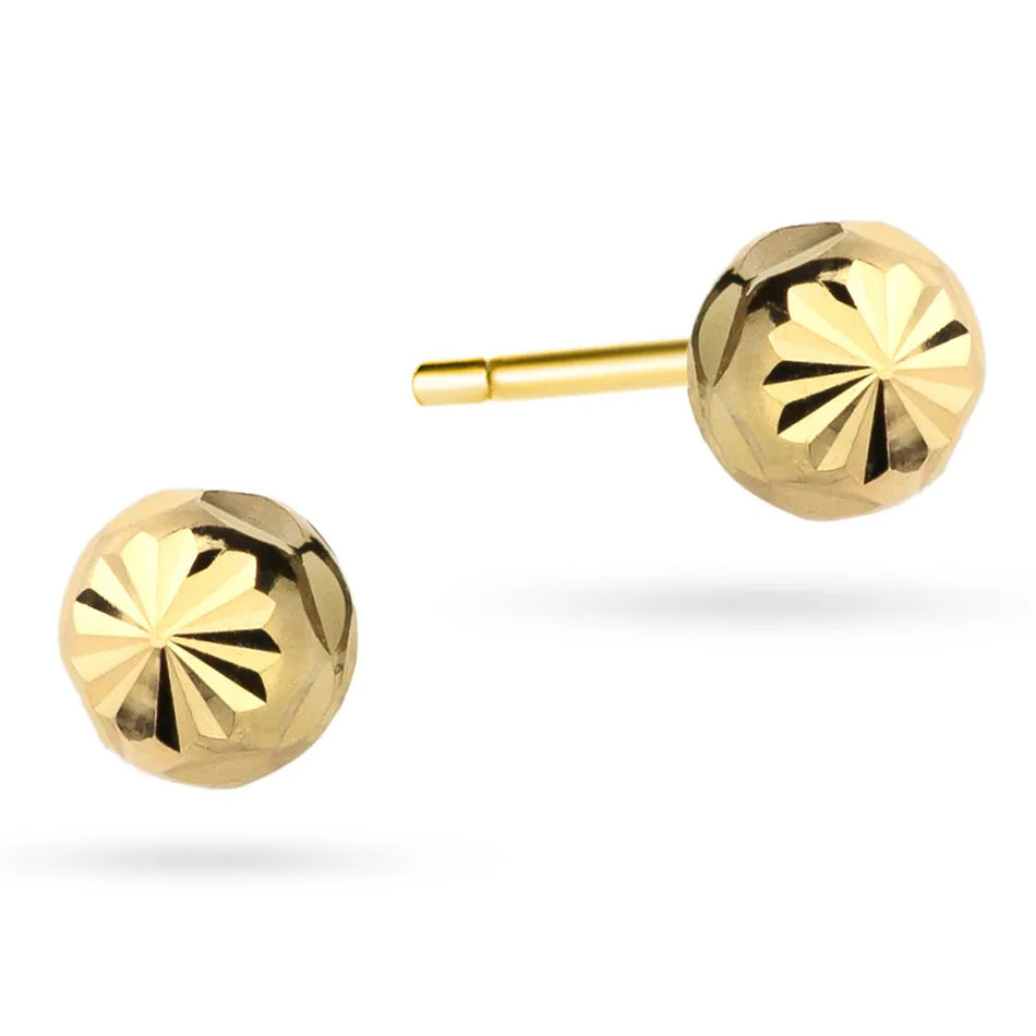 Gold Stud Earrings Beads