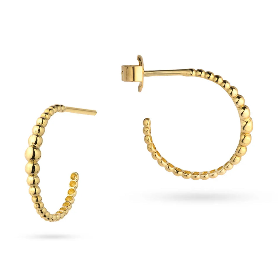 Gold Stud Earrings Beads