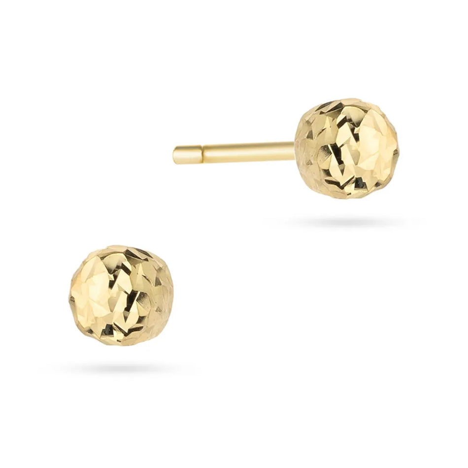 Gold Stud Earrings Beads