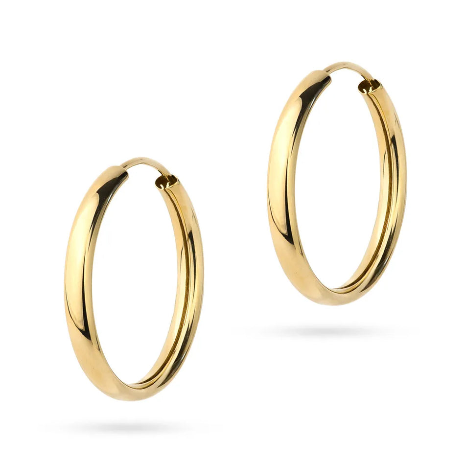 Zlaté kruhové zásuvacie náušnice