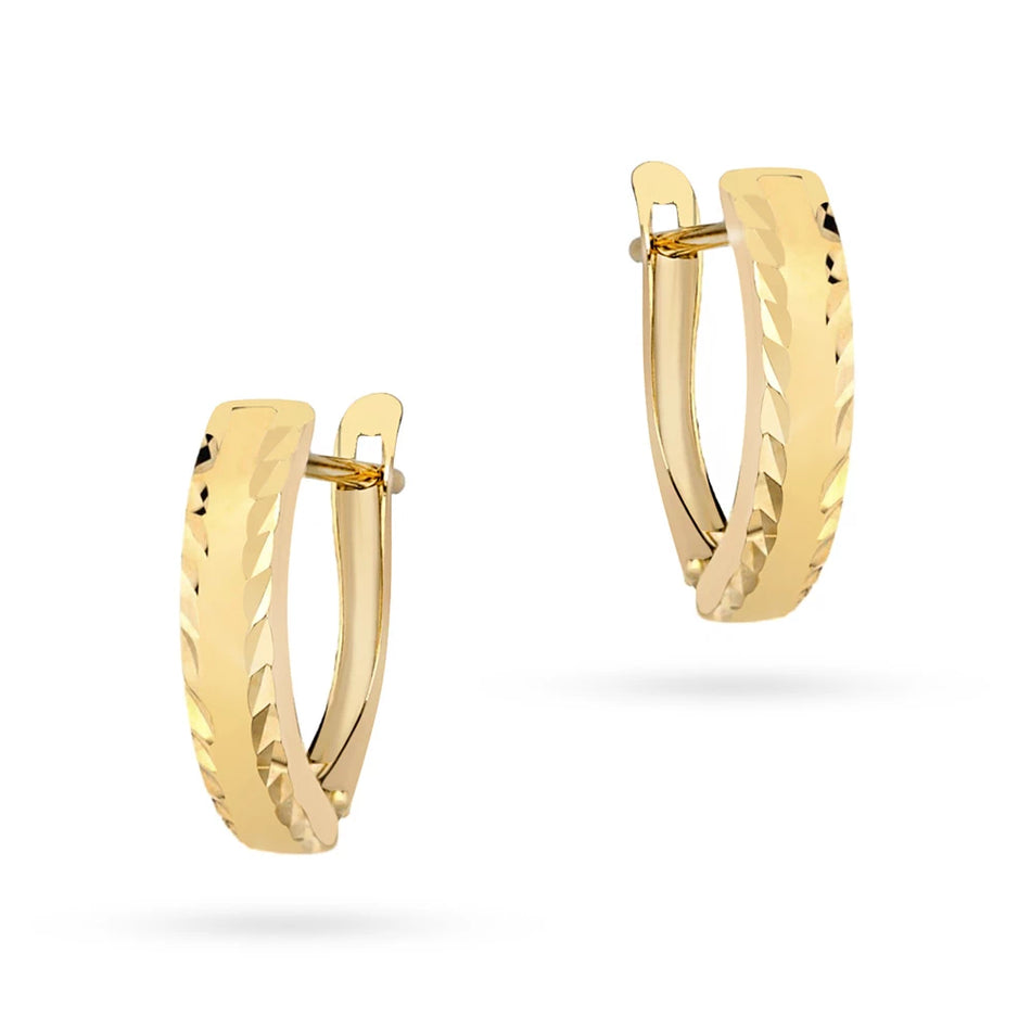 Gold Earrings with English Clasp