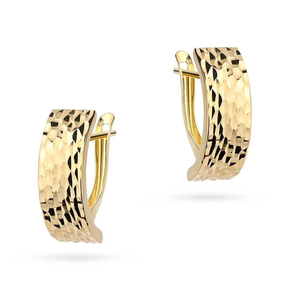 Gold Earrings with English Clasp