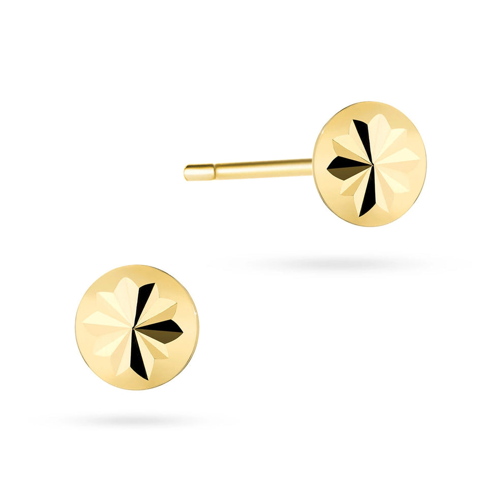 Gold Stud Earrings Flower