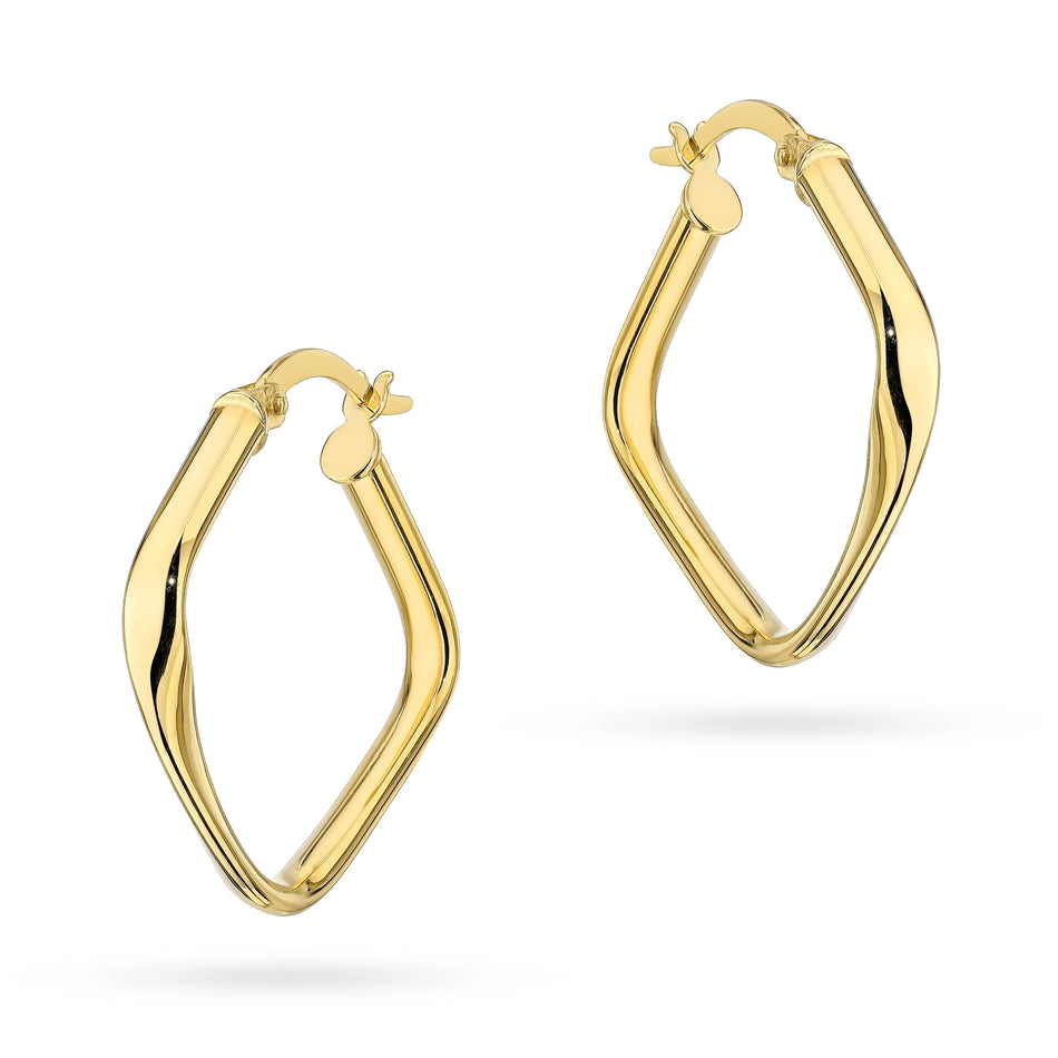 Zlaté kruhové zásuvacie náušnice