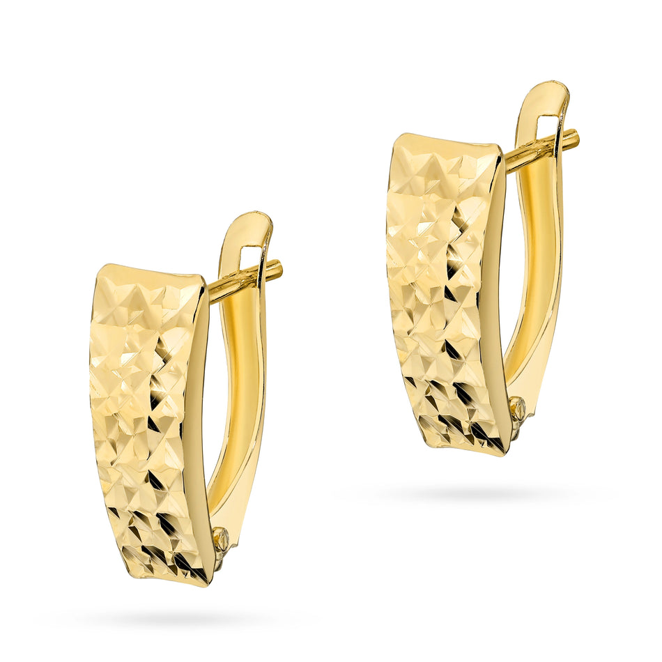 Gold Earrings with English Clasp