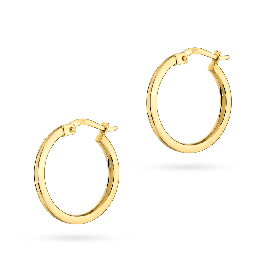 Zlaté kruhové zásuvacie náušnice