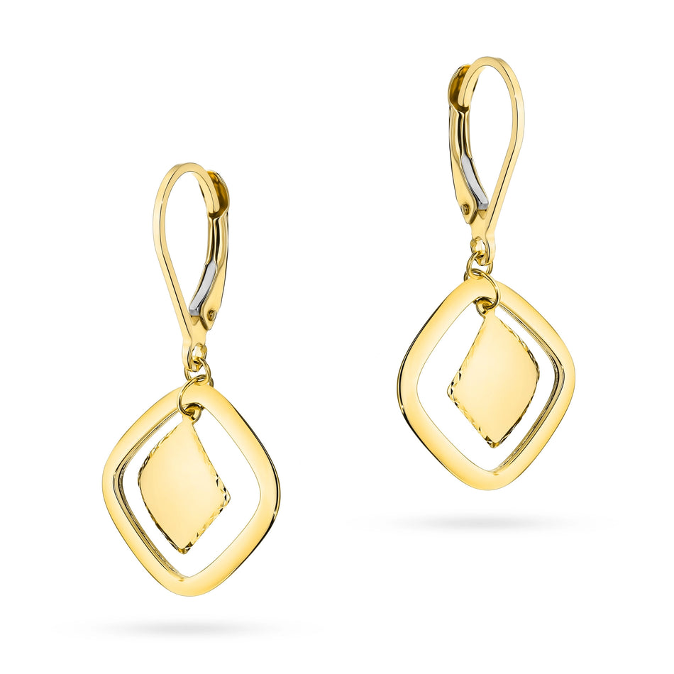 Gold Earrings with English Clasp