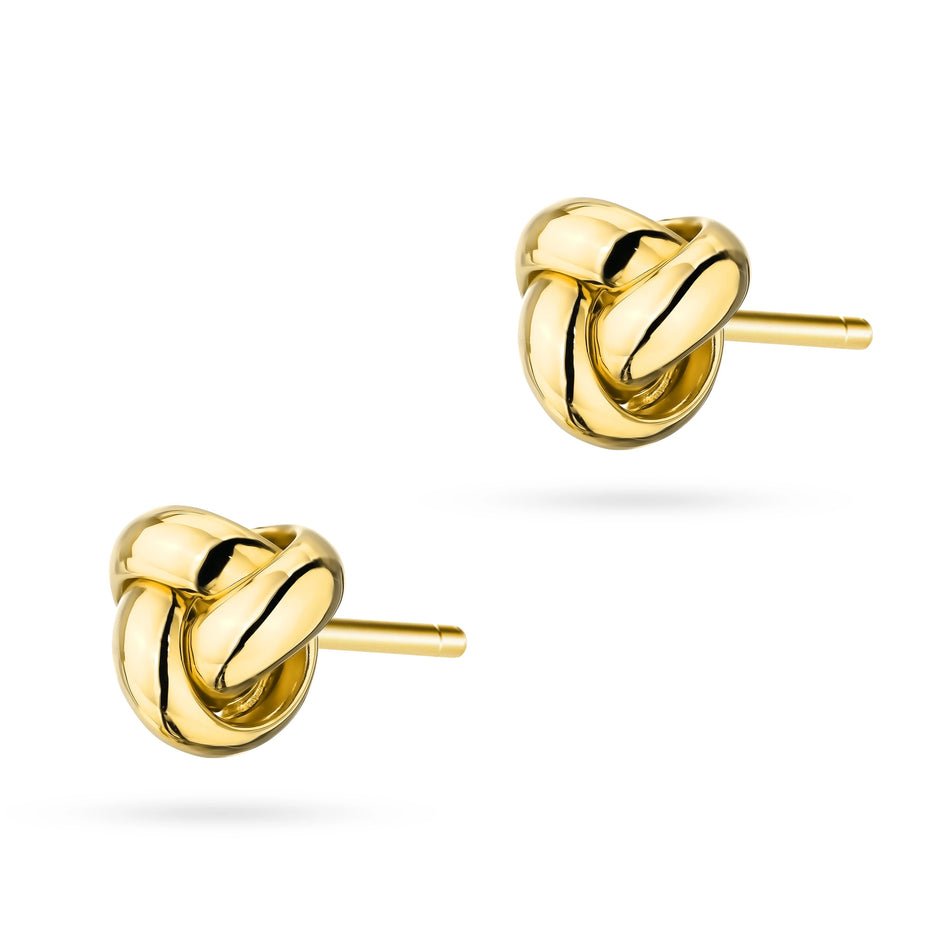Gold Stud Earrings Knots