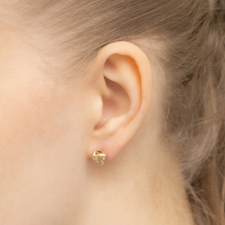 Gold Stud Earrings Knots